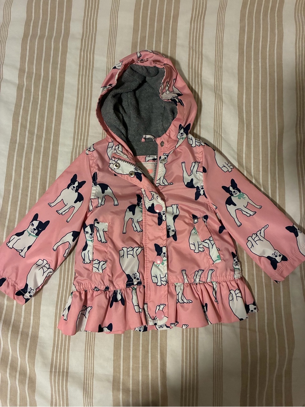 Carter's Pink Hooded Raincoat with Dog Print